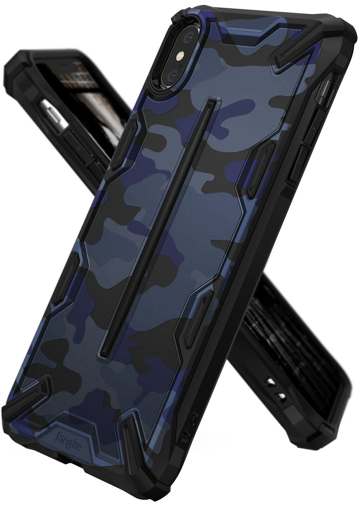 ringke dual-x for iphone xs case cover main camo blue