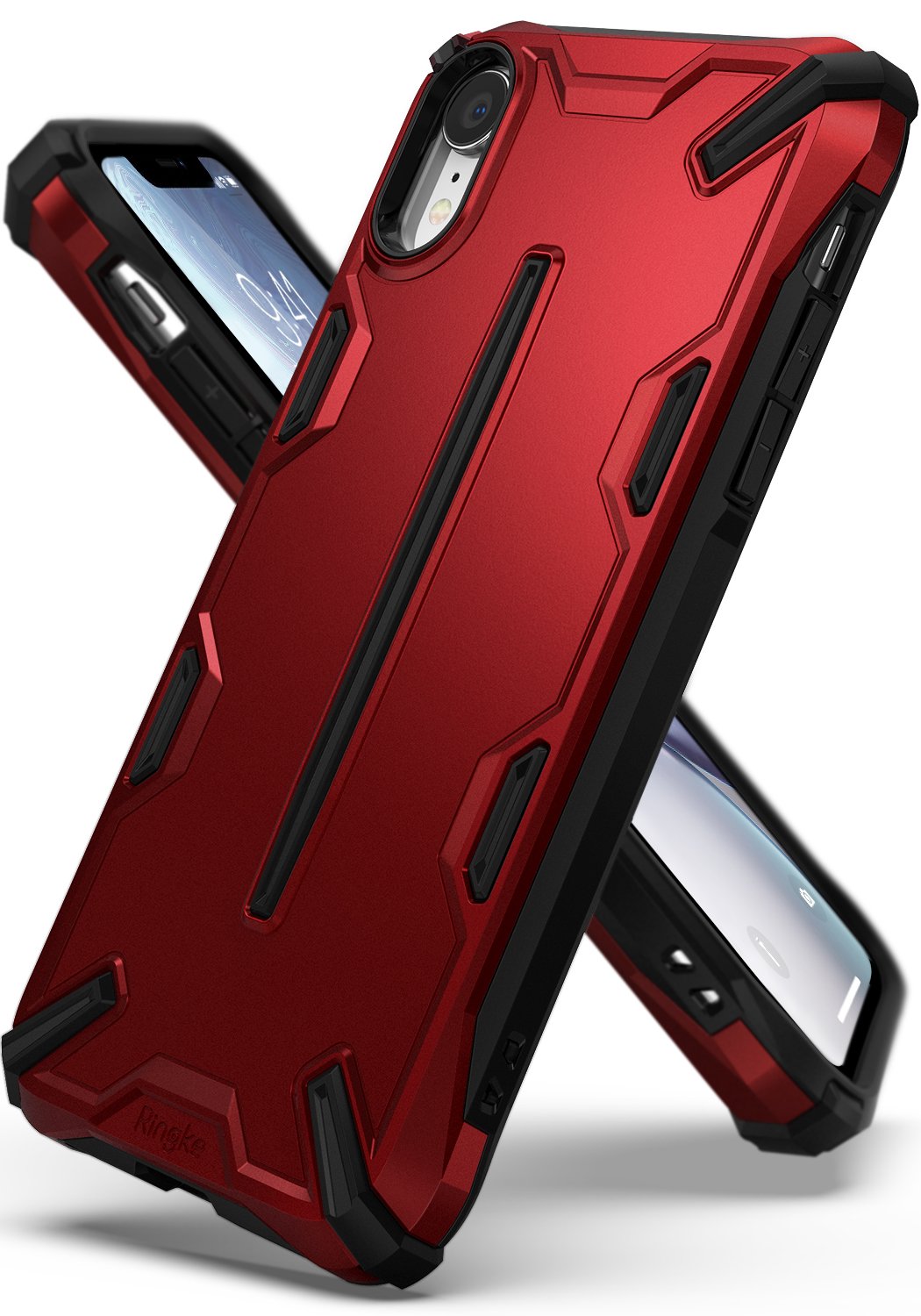 ringke dual-x for iphone xr case cover main iron red