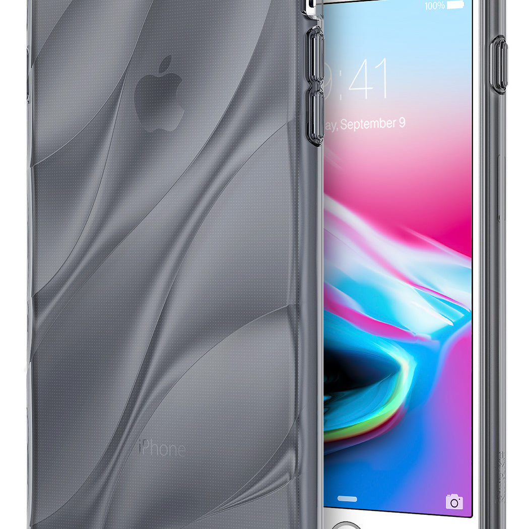 ringke flow streamedline design back case cover for iphone 7 plus 8 plus main smoke black