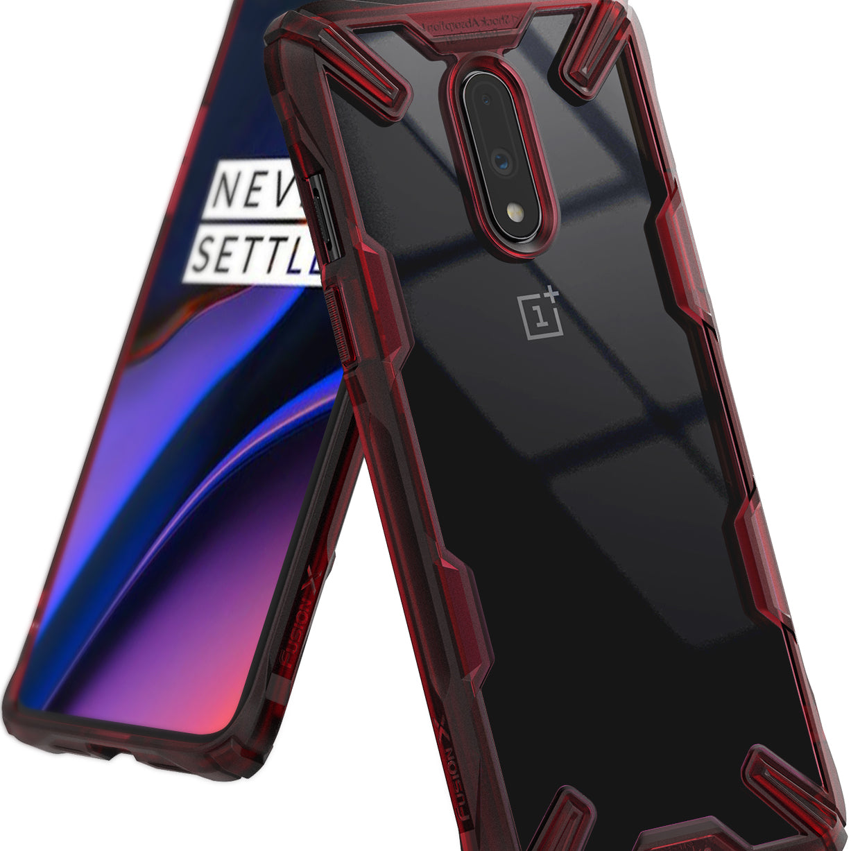Ringke Fusion-X Designed for OnePlus 7 Ruby Red Case