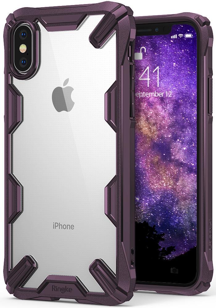 ringke fusion-x for iphone x case cover main lilac purple