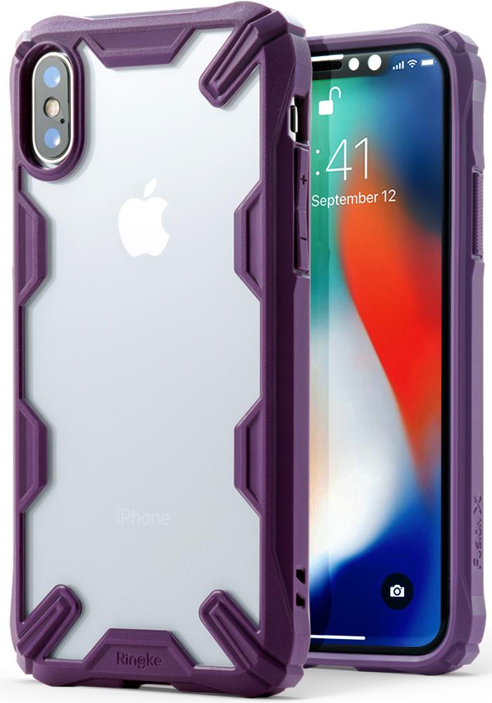 ringke fusion-x for iphone x case cover main lilac purple real