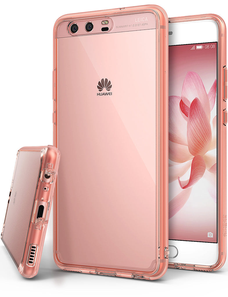 huawei p10 case ringke fusion case crystal clear pc back tpu bumper case rose gold crystal