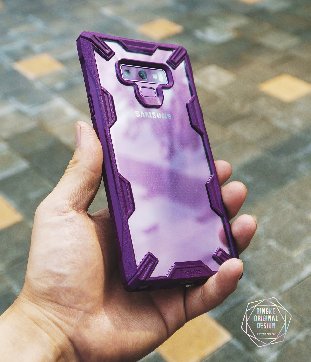 ringke fusion-x case designed for samsung galaxy note 9 lilac purple