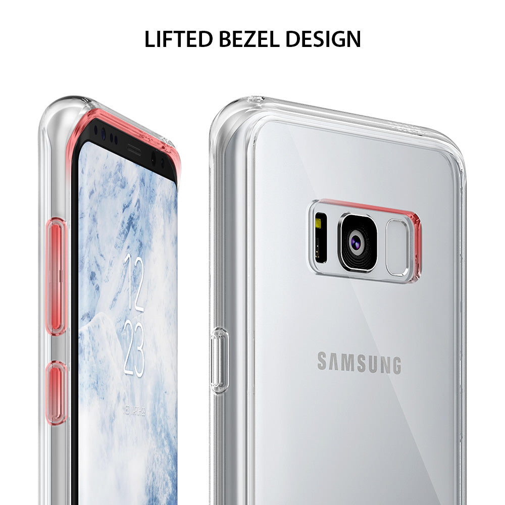 ringke fusion clear transparent hard back cover case for galaxy s8 plus lifted bezel