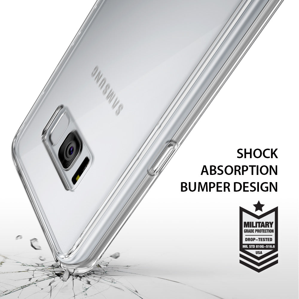 ringke fusion clear transparent hard back cover case for galaxy s8 plus shockproof design