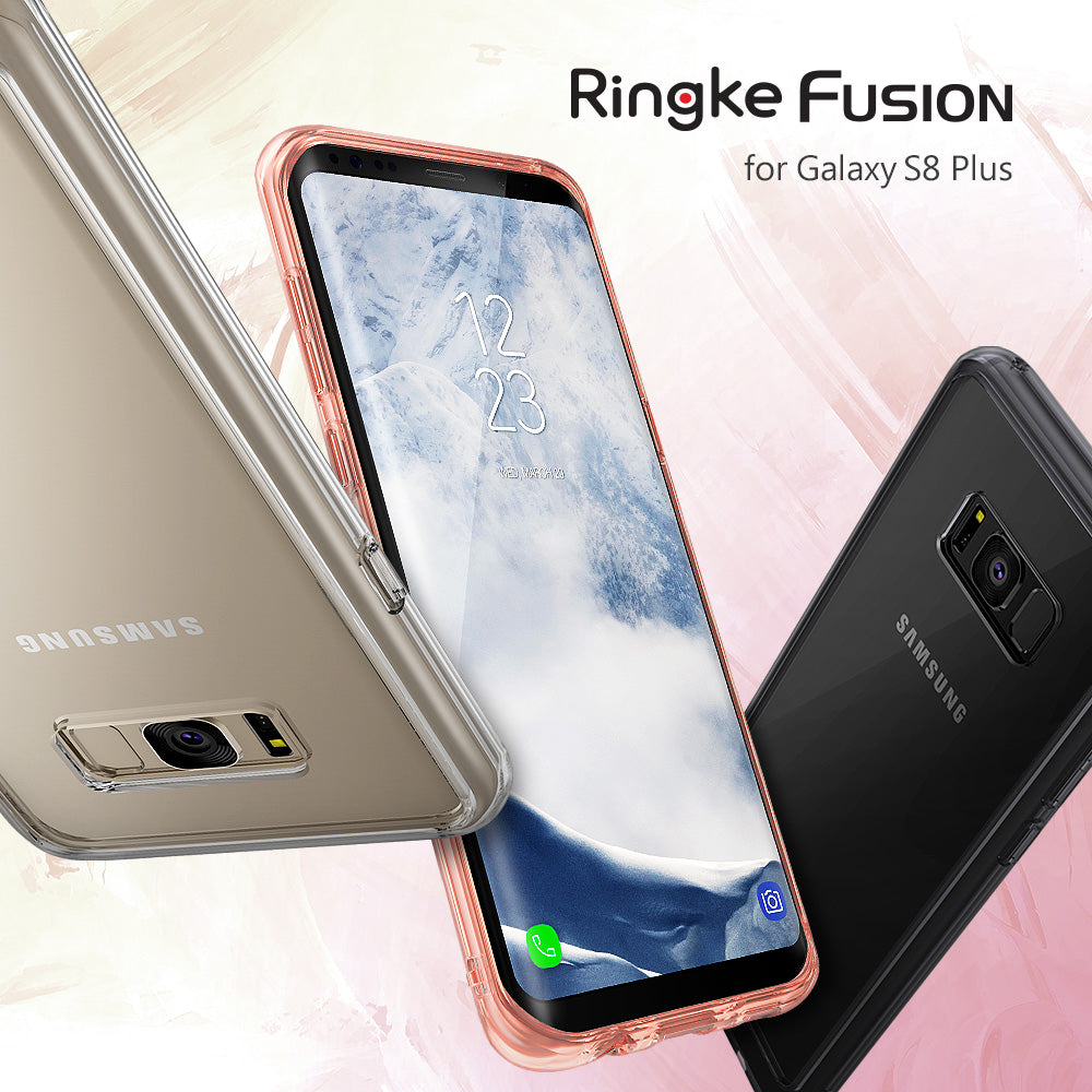 ringke fusion clear transparent hard back cover case for galaxy s8 plus 