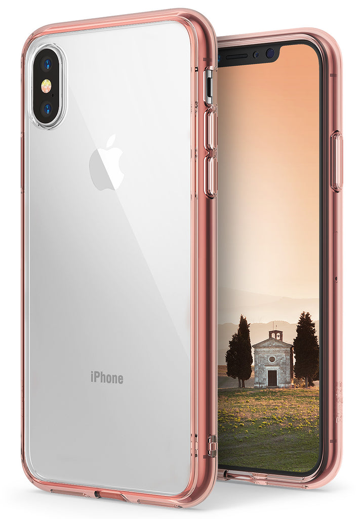 ringke fusion for iphone x case cover main rose gold