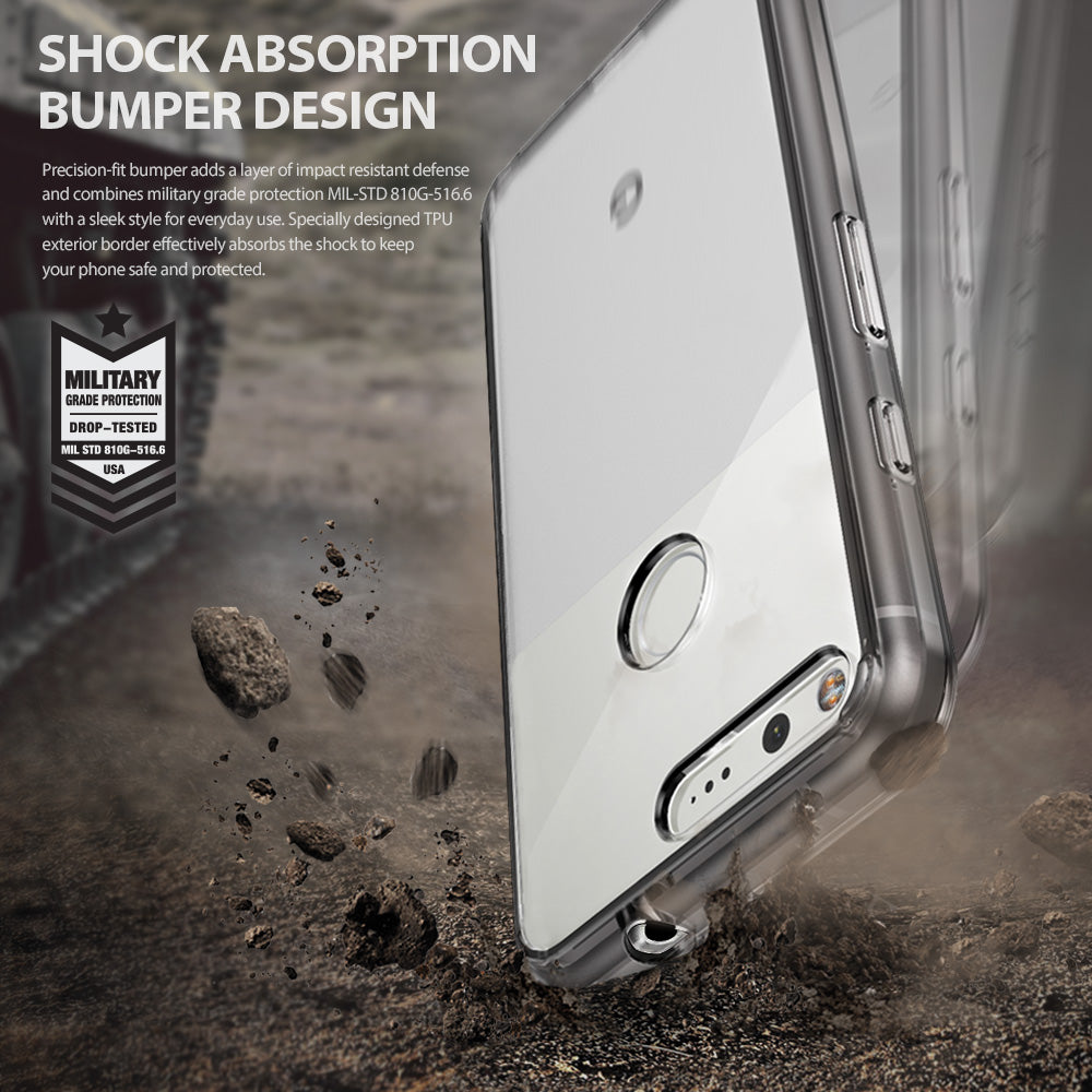 ringke fusion clear transparent hard back case cover for google pixel main shockproof protection