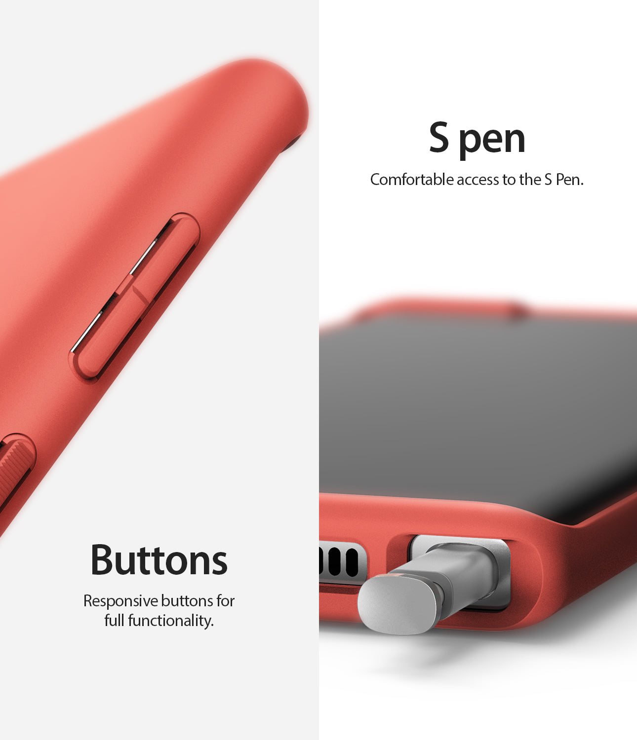 s pen accessible with precise button cutouts