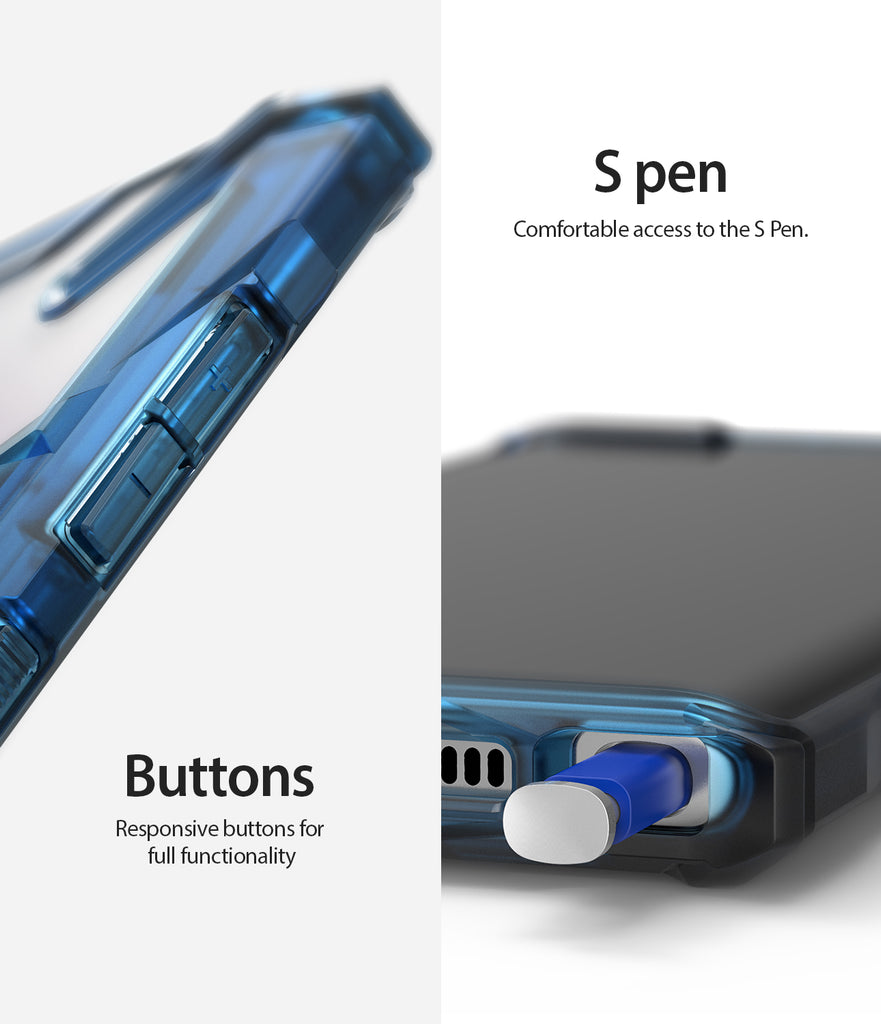 comfortable s pen aceess with precise button cutouts