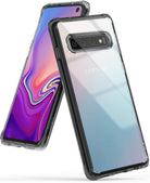 galaxy s10 fusion smoke black with clear pc back panel