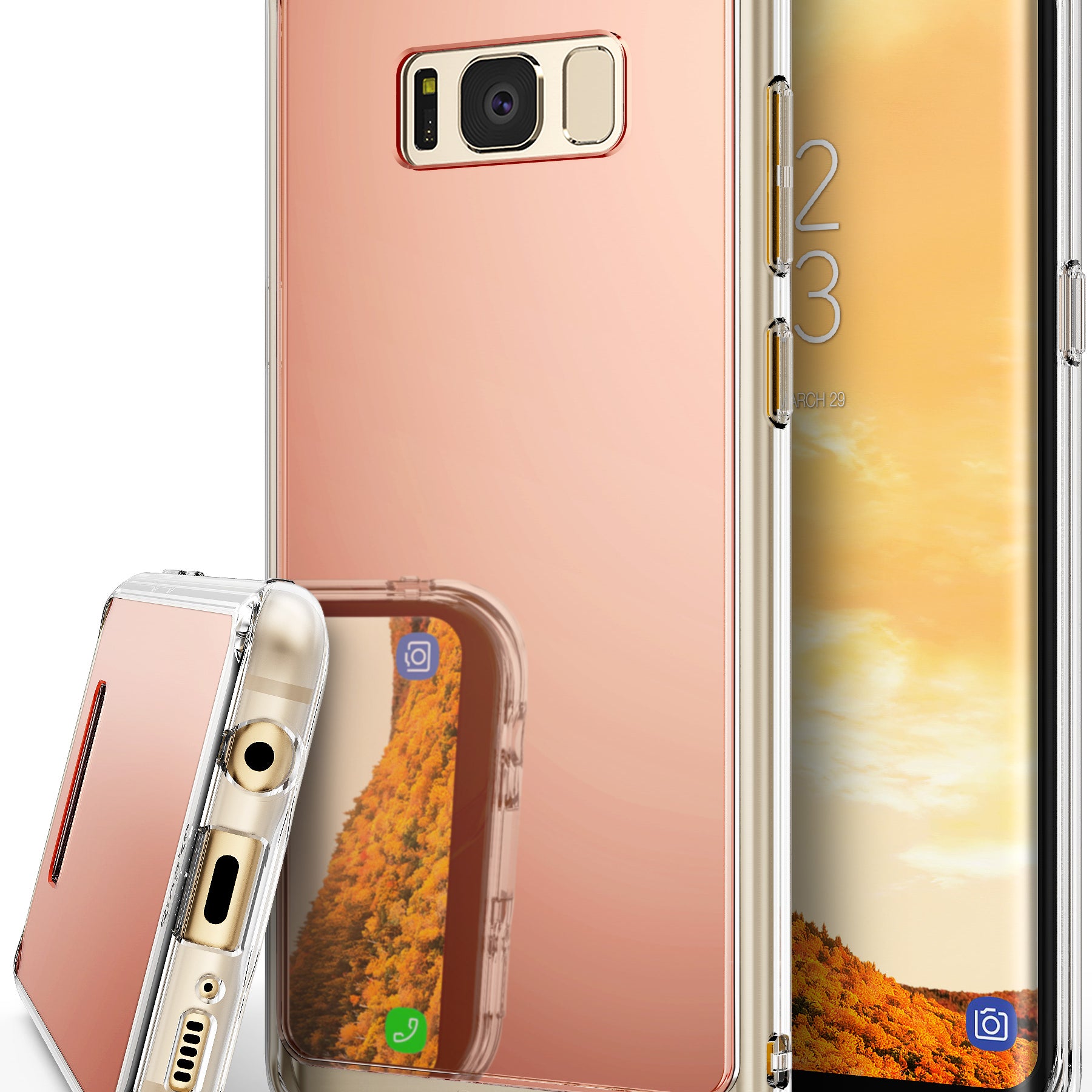 ringke mirror back cover case for galaxy s8 plus rose gold