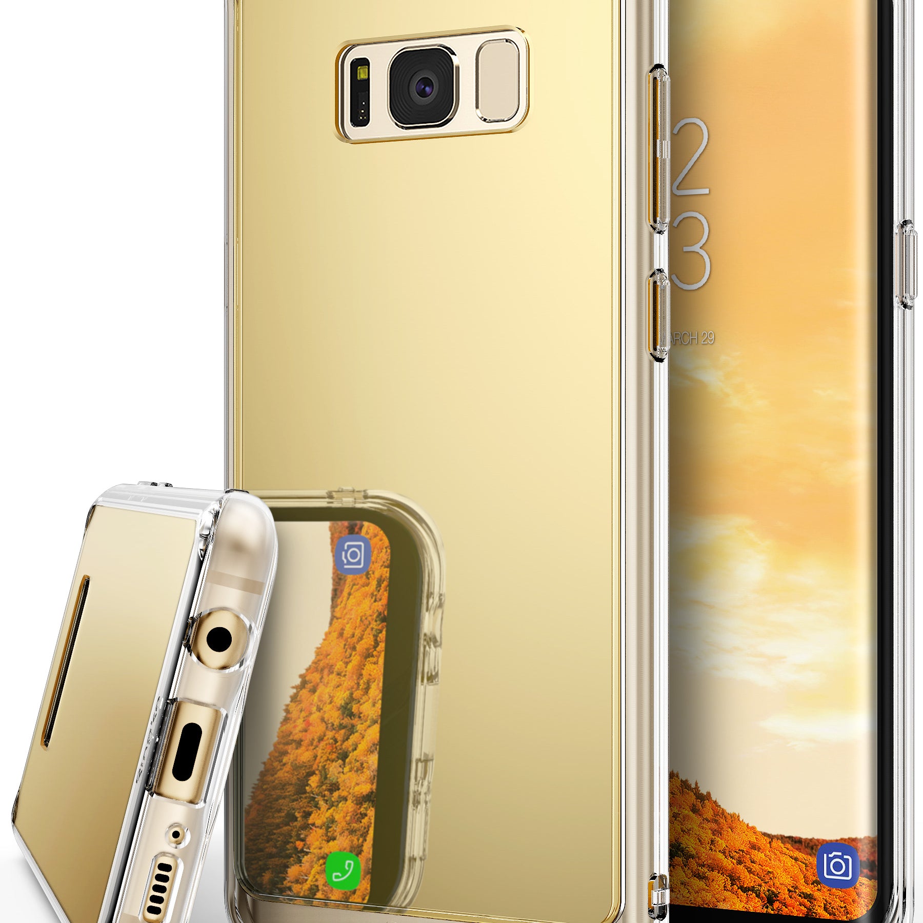 ringke mirror back cover case for galaxy s8 plus royal gold
