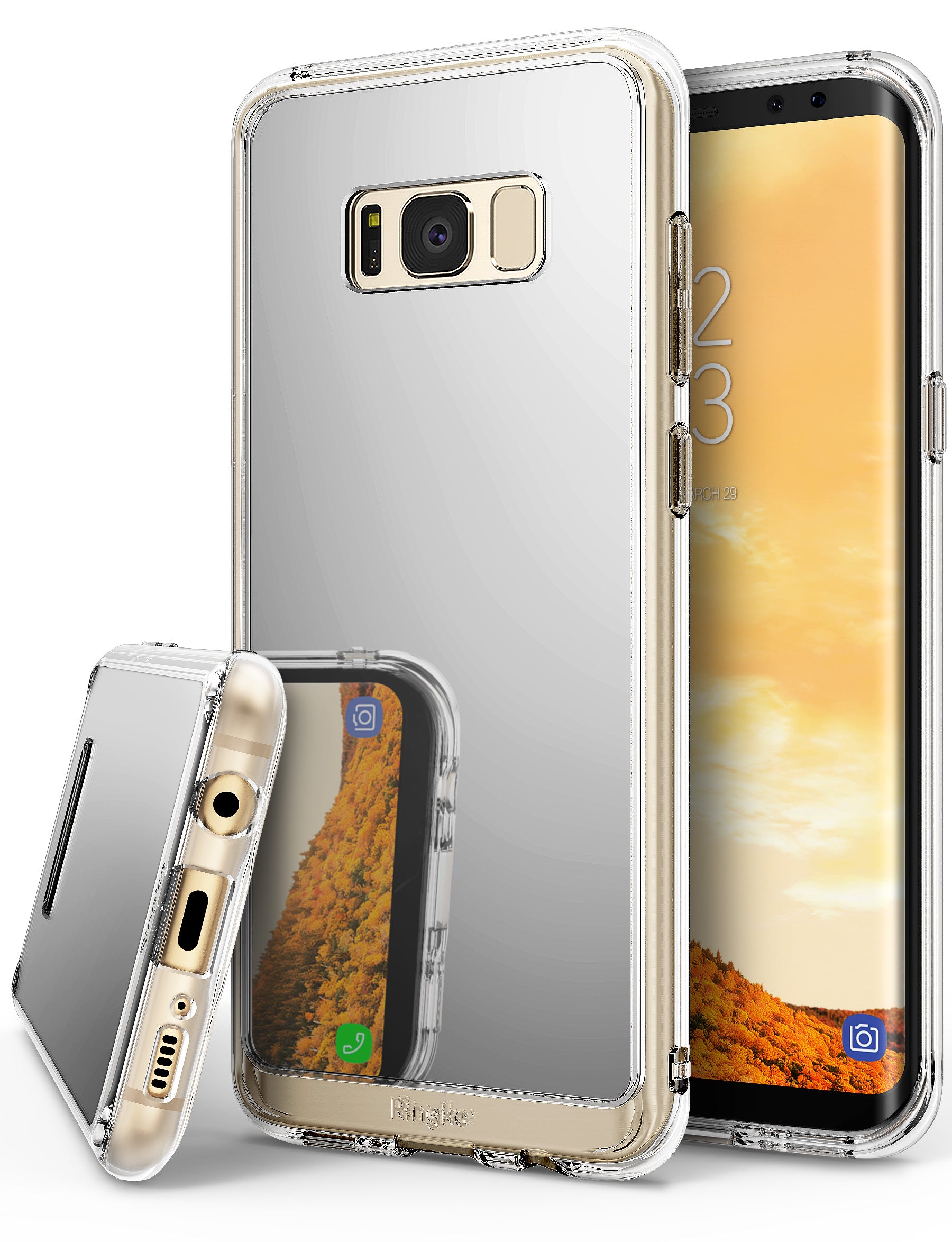 ringke mirror back cover case for galaxy s8 plus silver