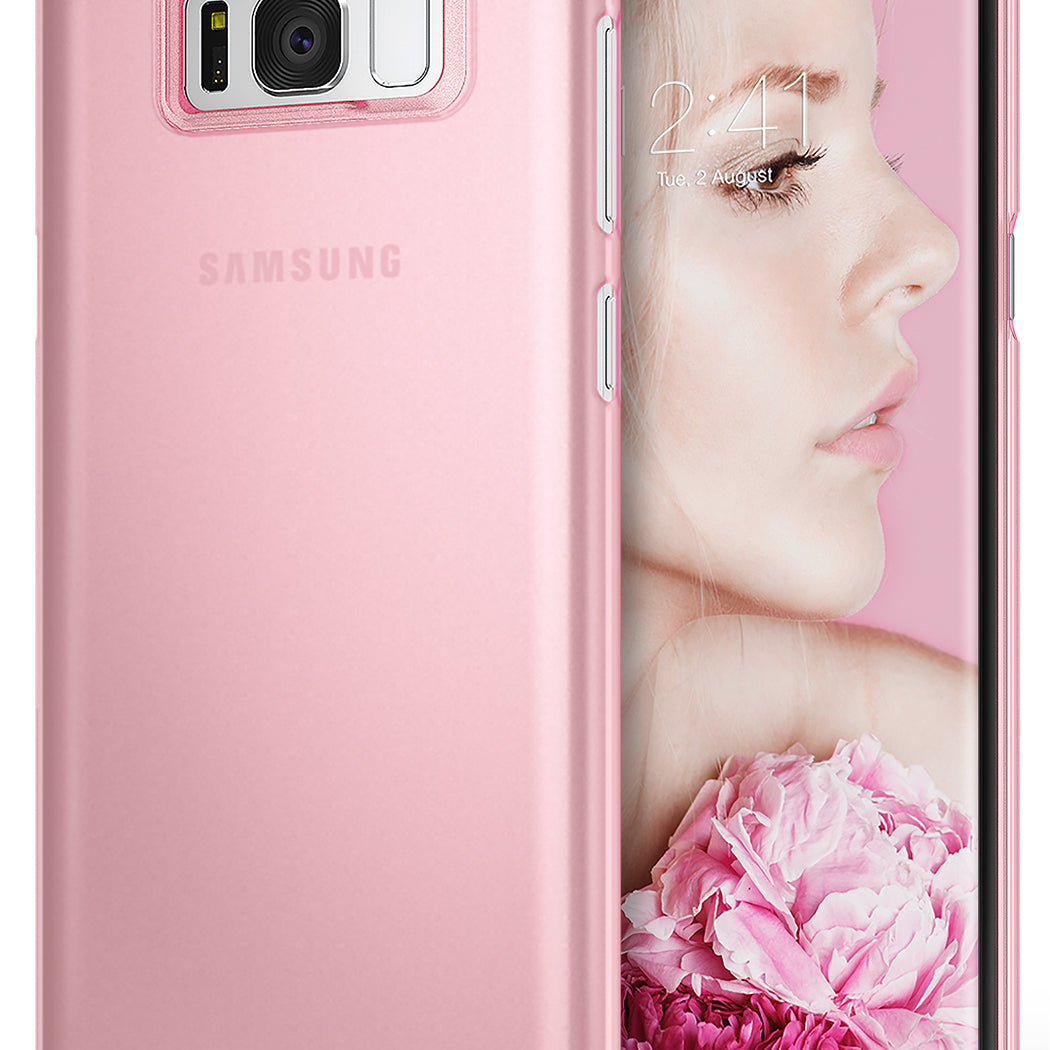 ringke slim premium hard pc protective back cover case for galaxy s8 frost pink