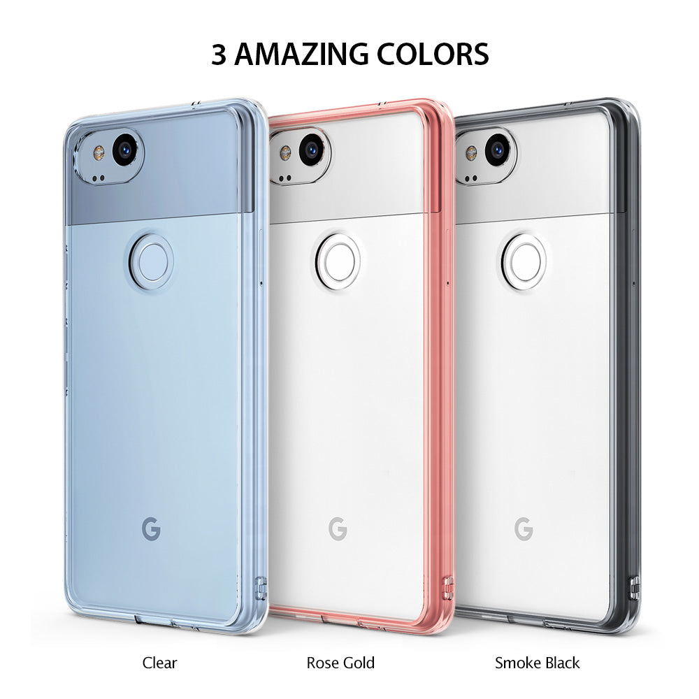 ringke fusion clear transparent hard back case cover for google pixel 2 main colors