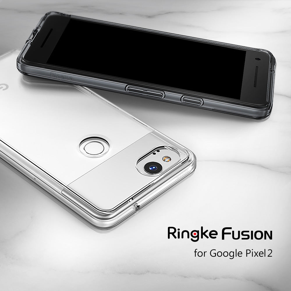 ringke fusion clear transparent hard back case cover for google pixel 2 main