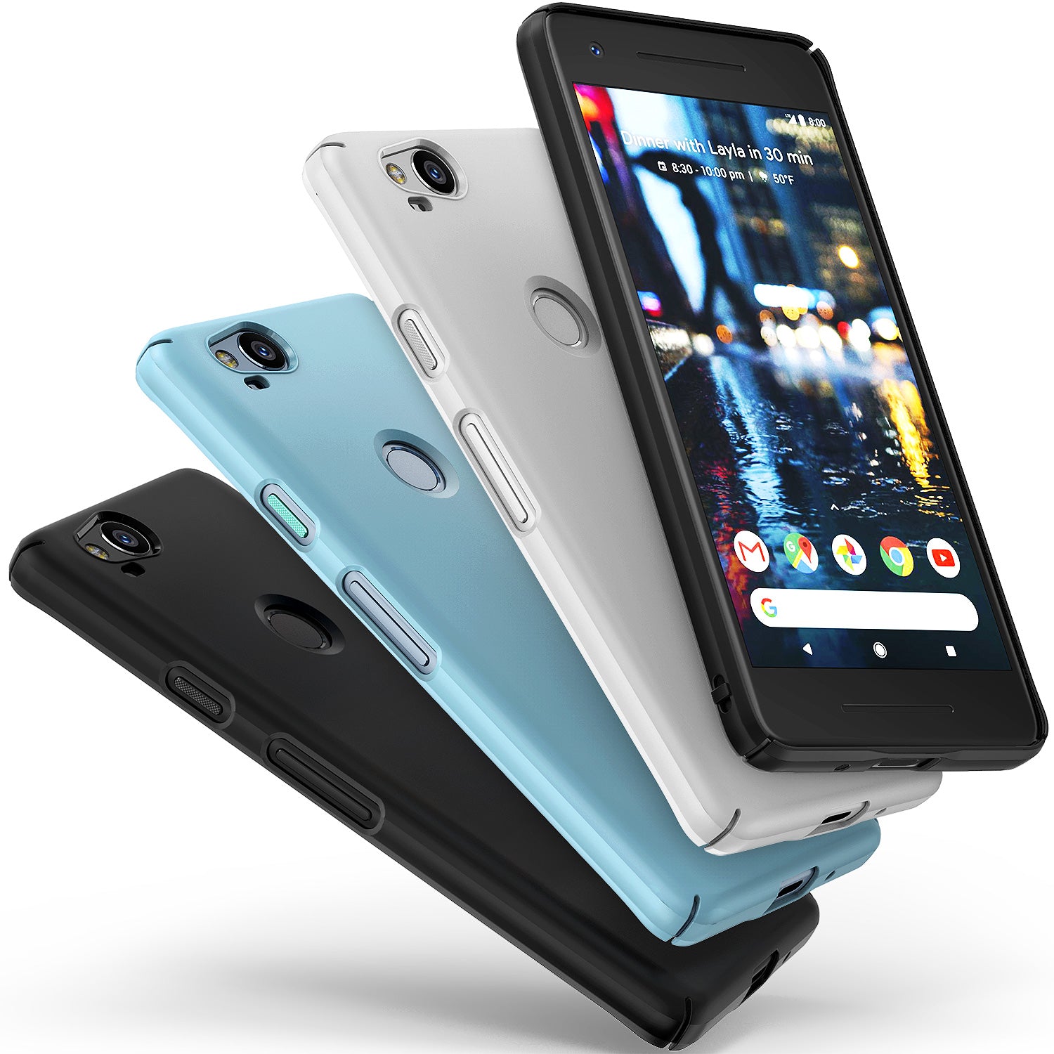 ringke slim premium hard pc back case cover for google pixel 2 main all colors