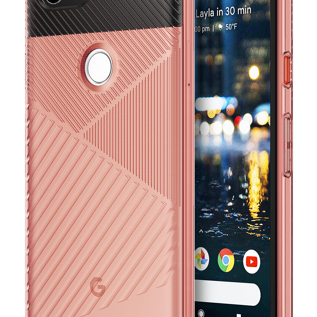 ringke bevel designed thin lightweight tpu case cover for google pixel 2 xl main rose gold