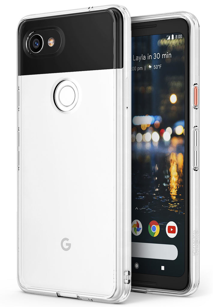 ringke fusion clear transparent hard back case cover for google pixel 2 xl main clear