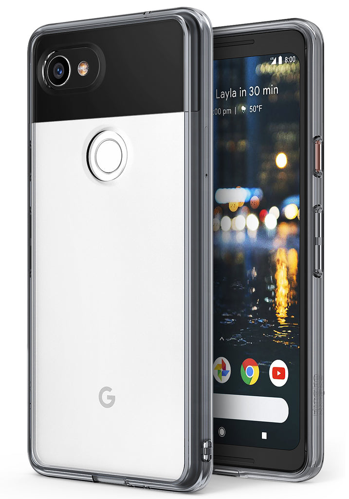 ringke fusion clear transparent hard back case cover for google pixel 2 xl main smoke black