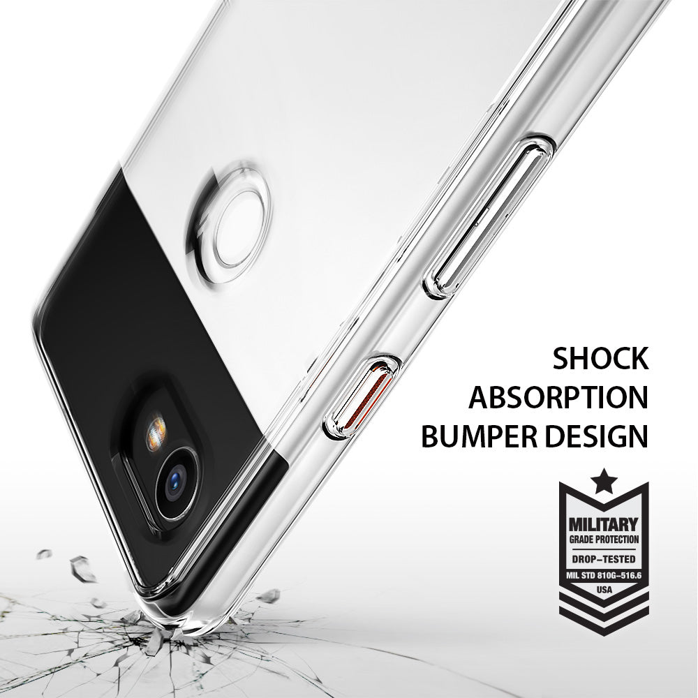 ringke fusion clear transparent hard back case cover for google pixel 2 xl main shockproof protection