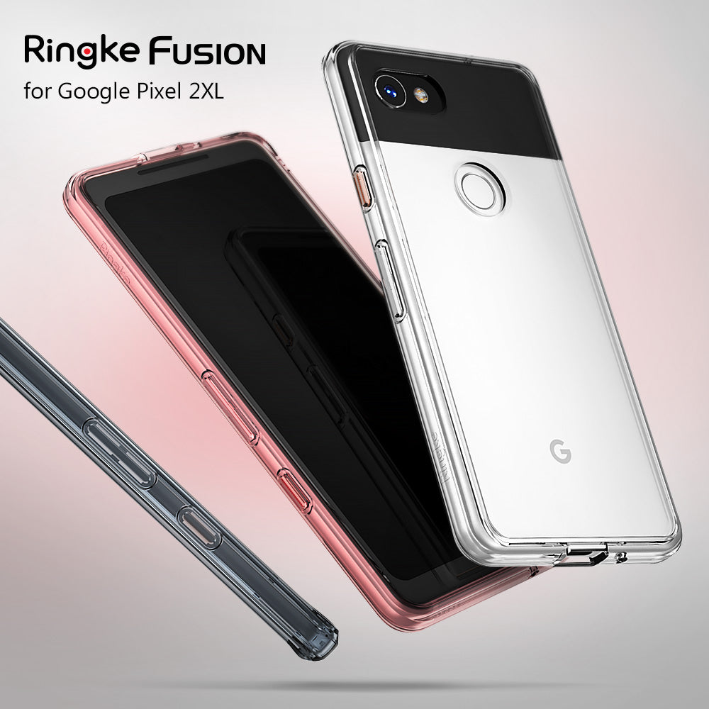 ringke fusion clear transparent hard back case cover for google pixel 2 xl main
