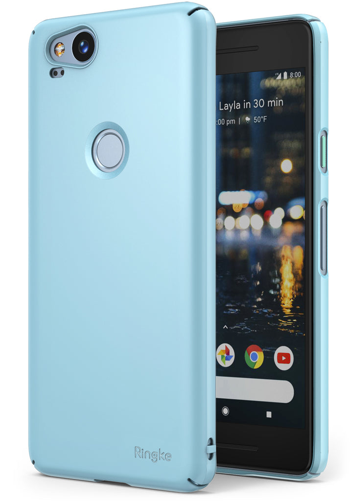 ringke slim premium hard pc back case cover for google pixel 2 main sky blue