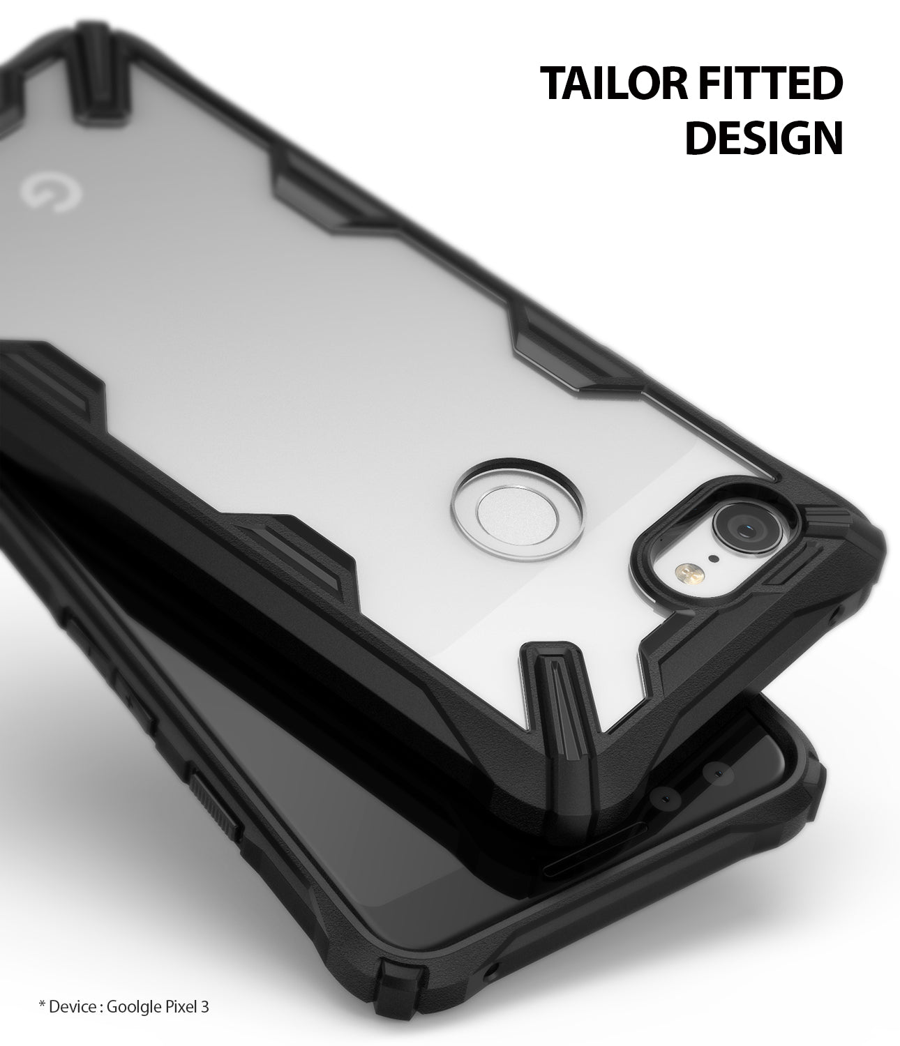 ringke fusion-x rugged heavy duty clear back case cover for google pixel 3 main case friendly