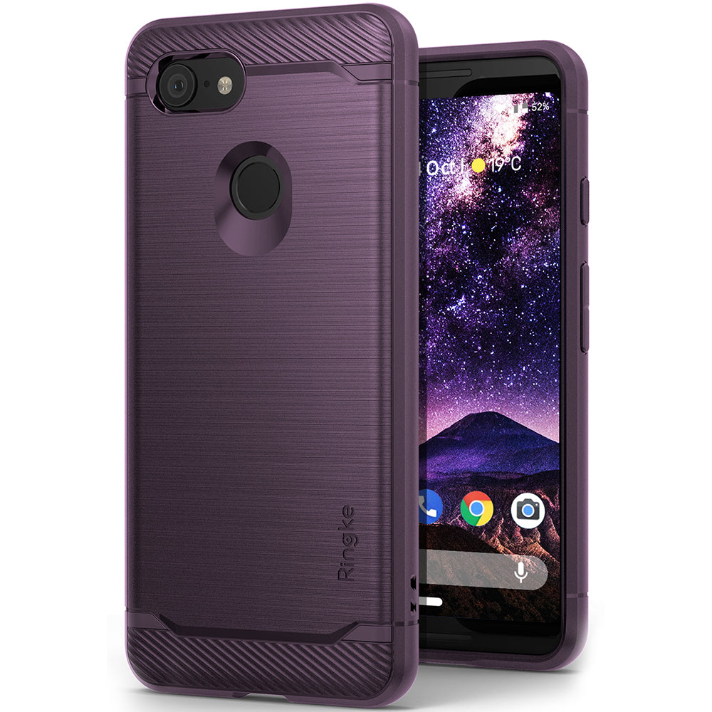 ringke onyx flexible rugged tpu case cover for google pixel 3 main lilac purple