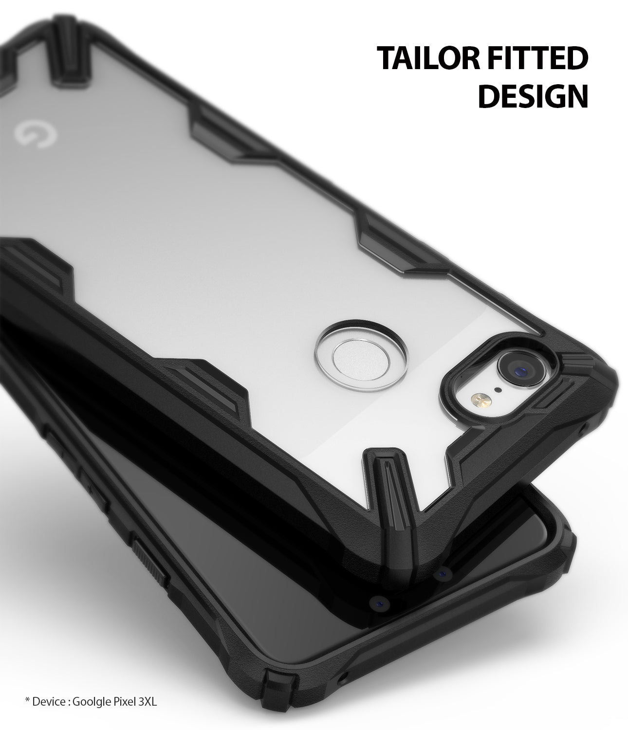 ringke fusion-x rugged heavy duty clear back case cover for google pixel 3 xl main case friendly