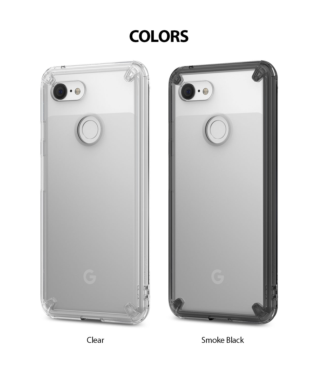 ringke fusion clear transparent protective back case cover for google pixel 3 xl main colors