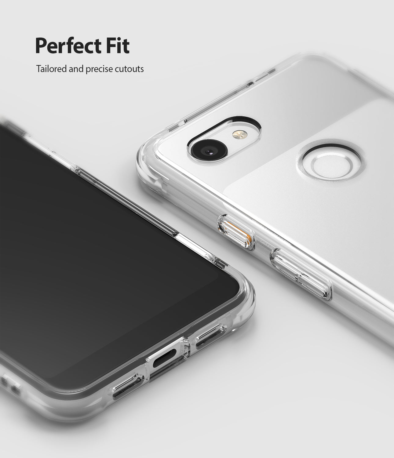 ringke fusion clear transparent protective back case cover for google pixel 3a main