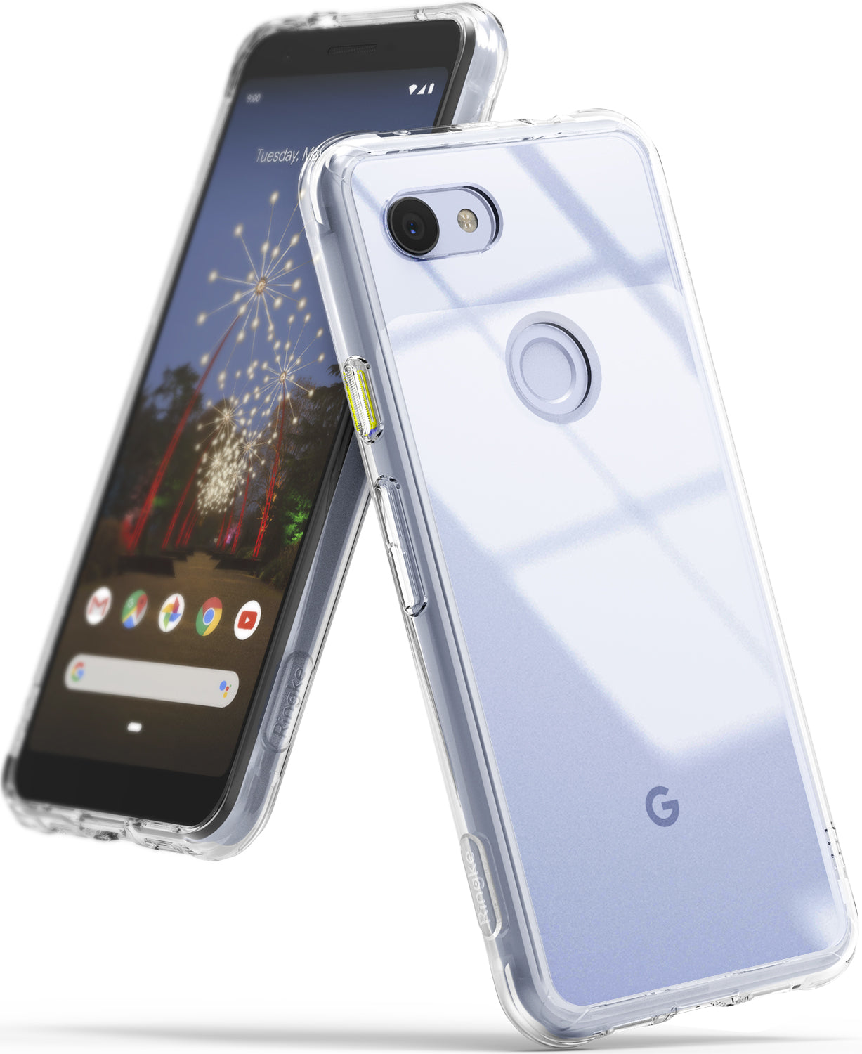 ringke fusion clear transparent protective back case cover for google pixel 3a main clear