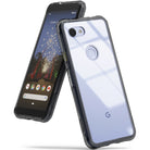 ringke fusion clear transparent protective back case cover for google pixel 3a main smoke black
