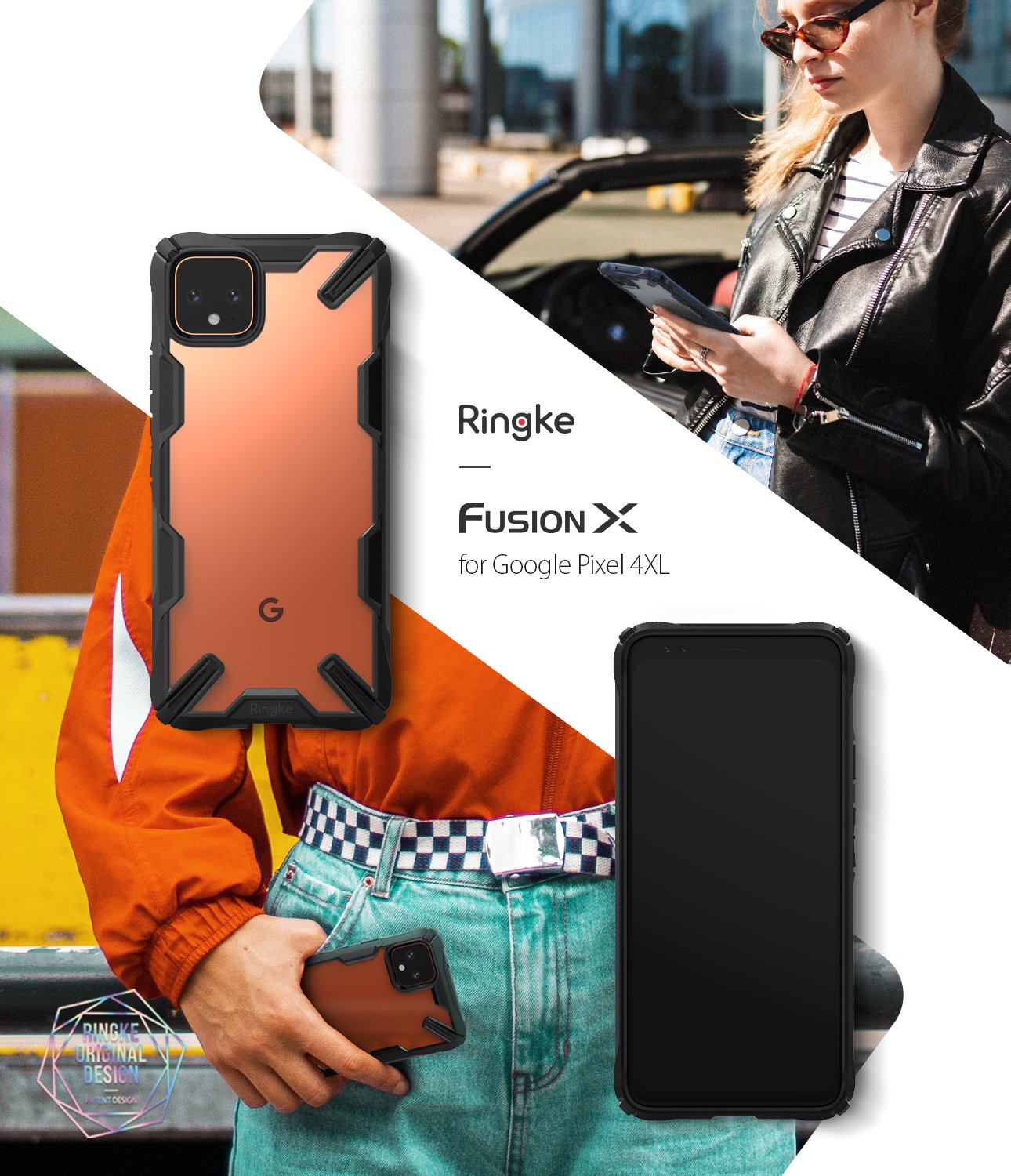 Ringke Fusion-X Case compatible with Google Pixel 4 XL