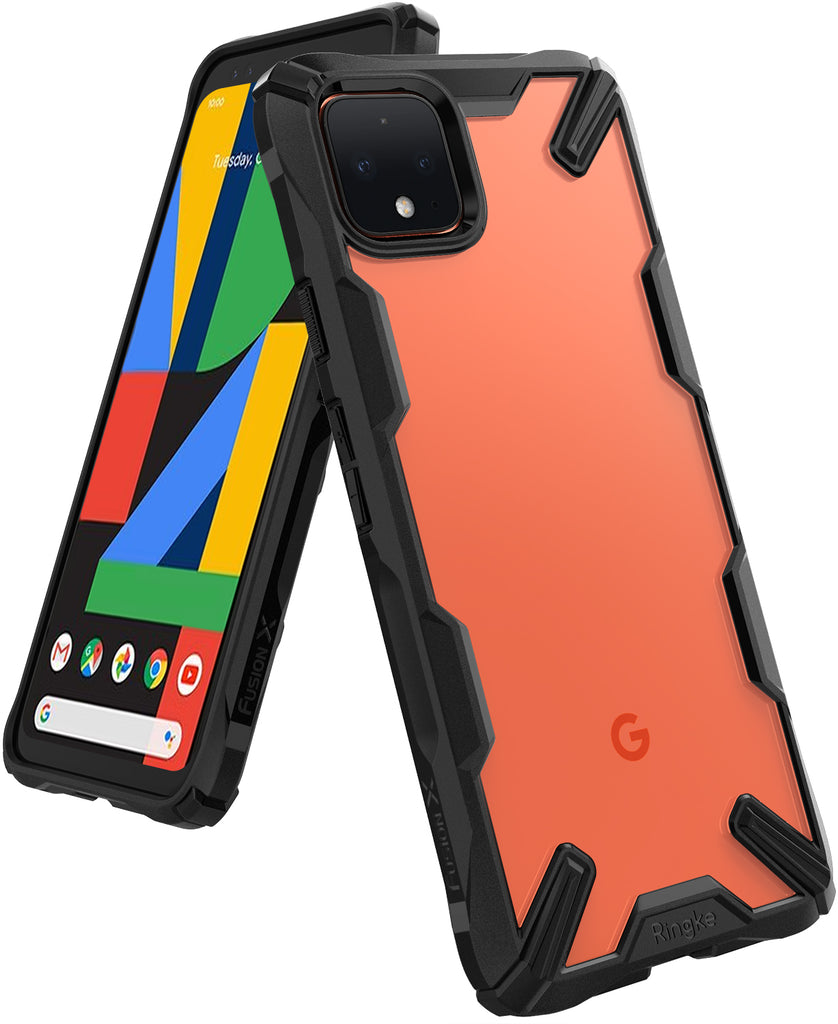 Ringke Fusion-X Case compatible with Google Pixel 4, Black