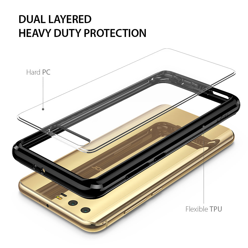 dual layered heavy duty protection - hard pc + flexible tpu