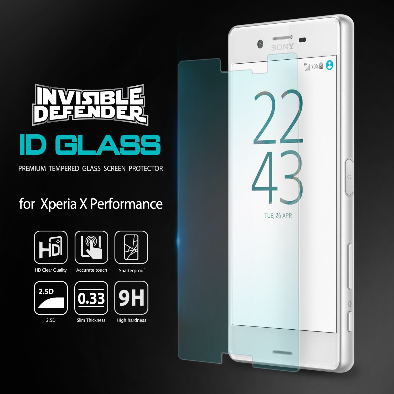 ringke invisible defender glass for xperia x performance