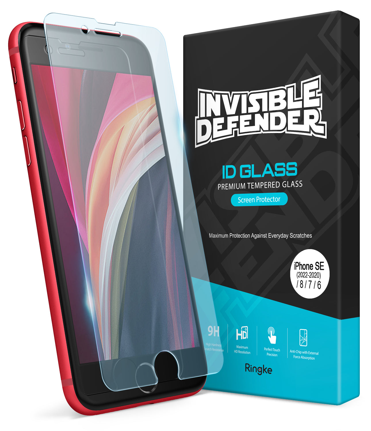 iPhone SE 2022 5G / SE 2020 / 8 / 7 / 6 Screen Protector | Invisible Defender Glass - Ringke Official Store