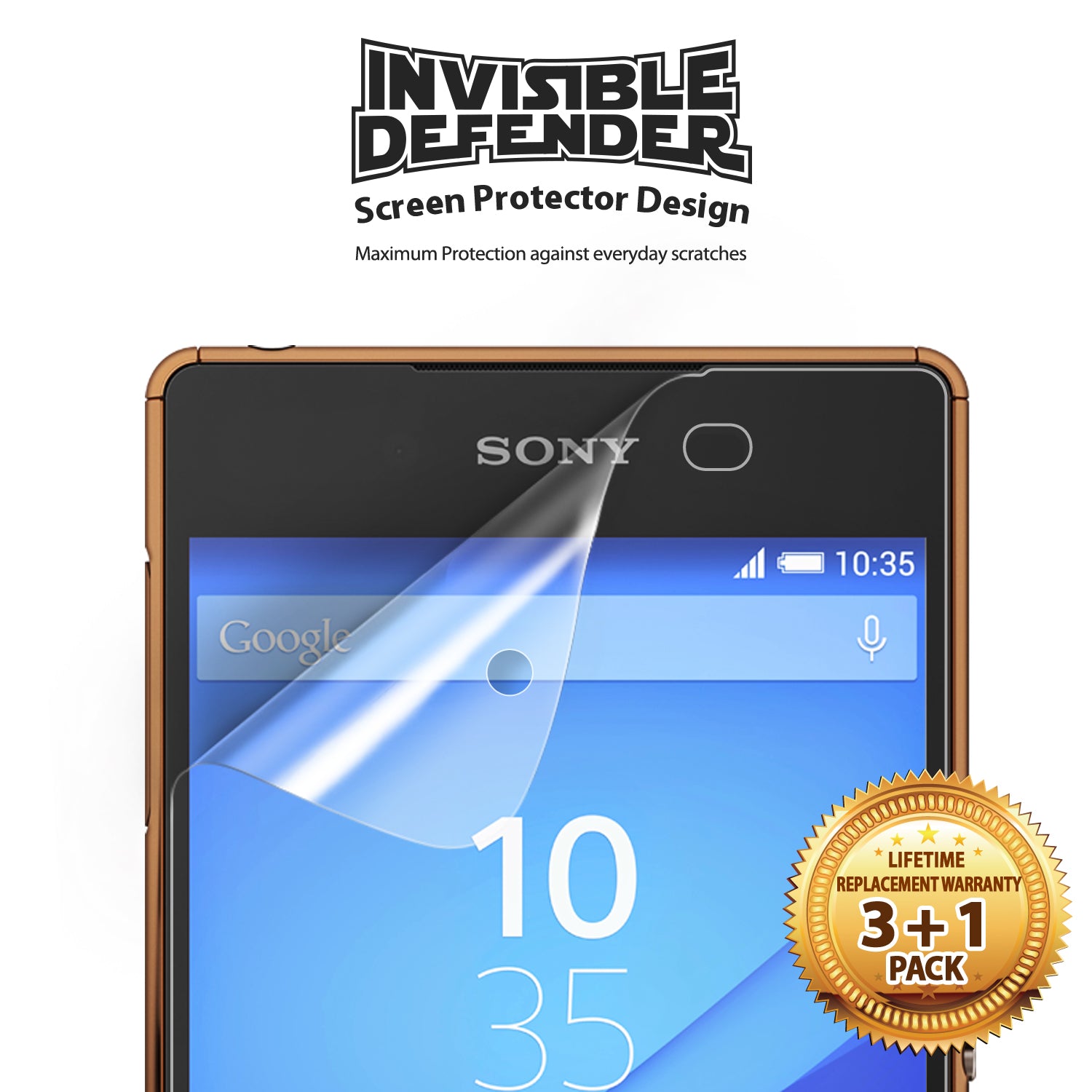 ringke invisible defender screen protector designed for sony xperia z3 / z3 plus