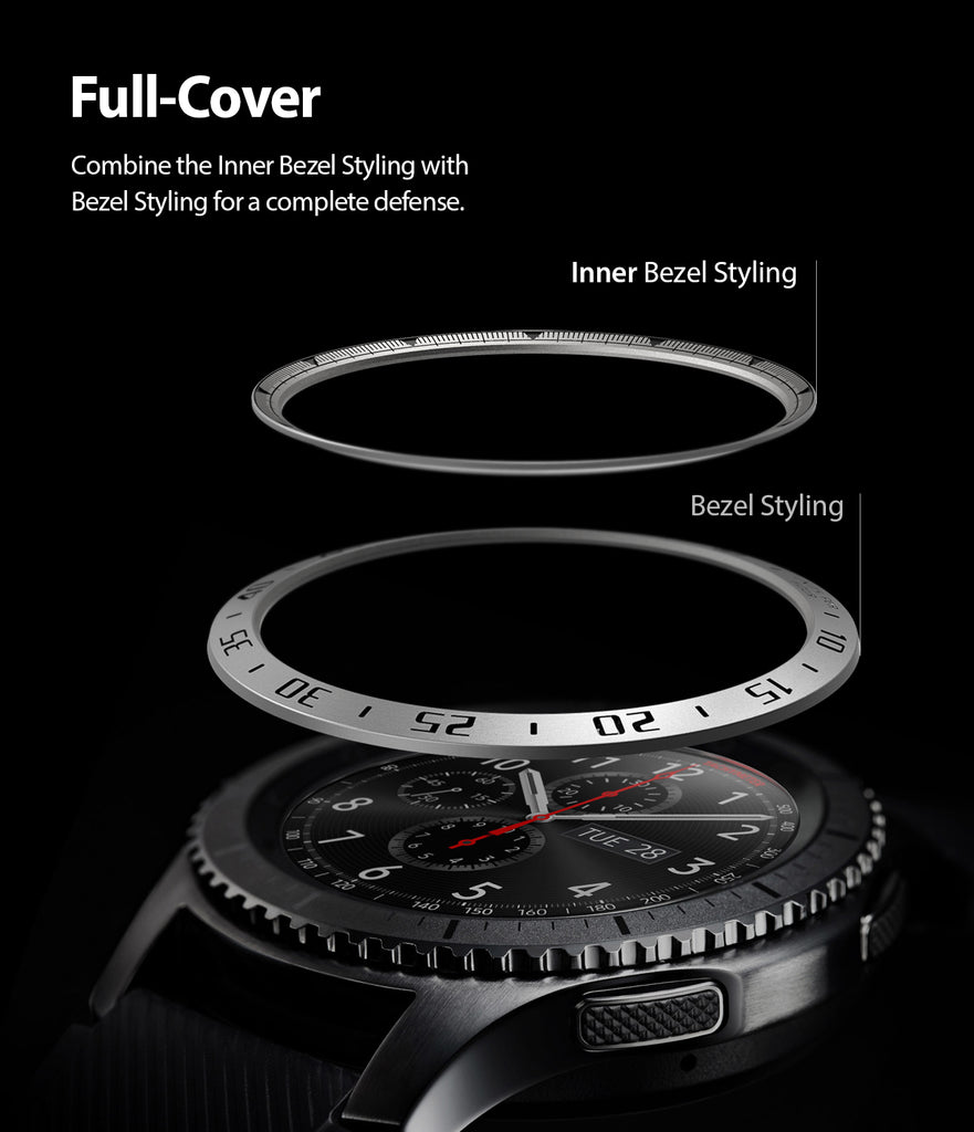 Ringke Inner Bezel Styling for Galaxy Watch 46mm, Gear S3 Frontier, Classic, GW-46-IN-01 FULL COVERAGE