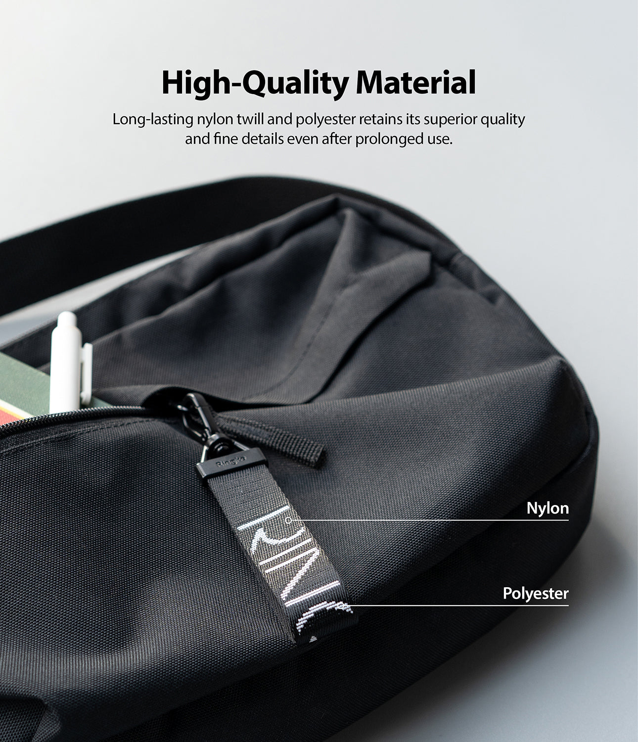 long lasting nylon twill and polyester retians its superior quality and fine details even after prolonged use