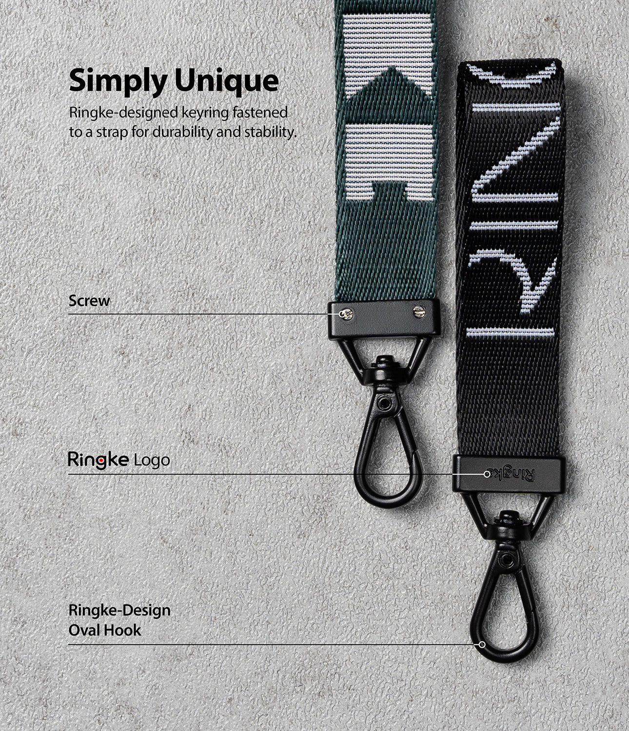 Key Ring Strap Lettering [2 Pack] - Ringke Official Store