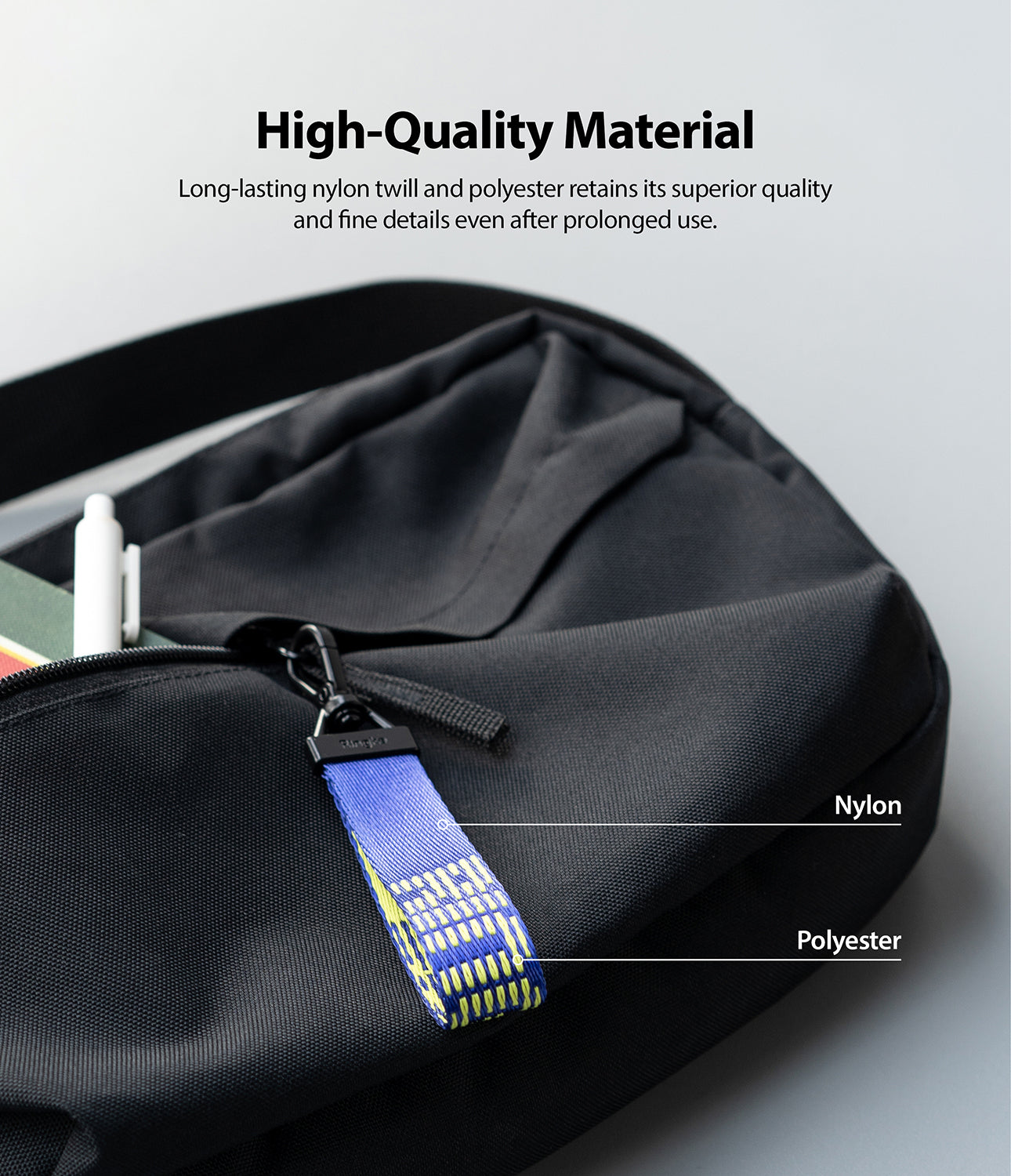 long lasting nylon twill and polyester retians its superior quality and fine details even after prolonged use