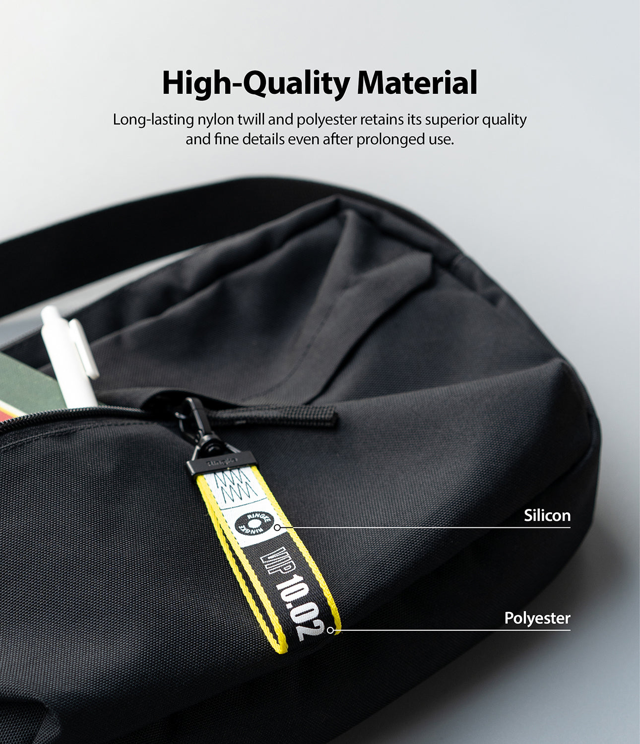 long lasting nylon twill and polyester retians its superior quality and fine details even after prolonged use