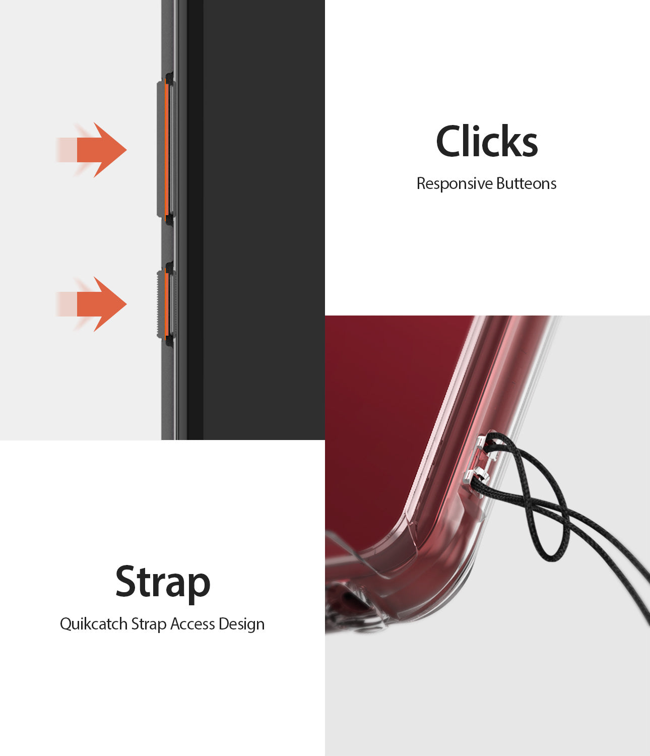 responsive buttons, quikcatch access design