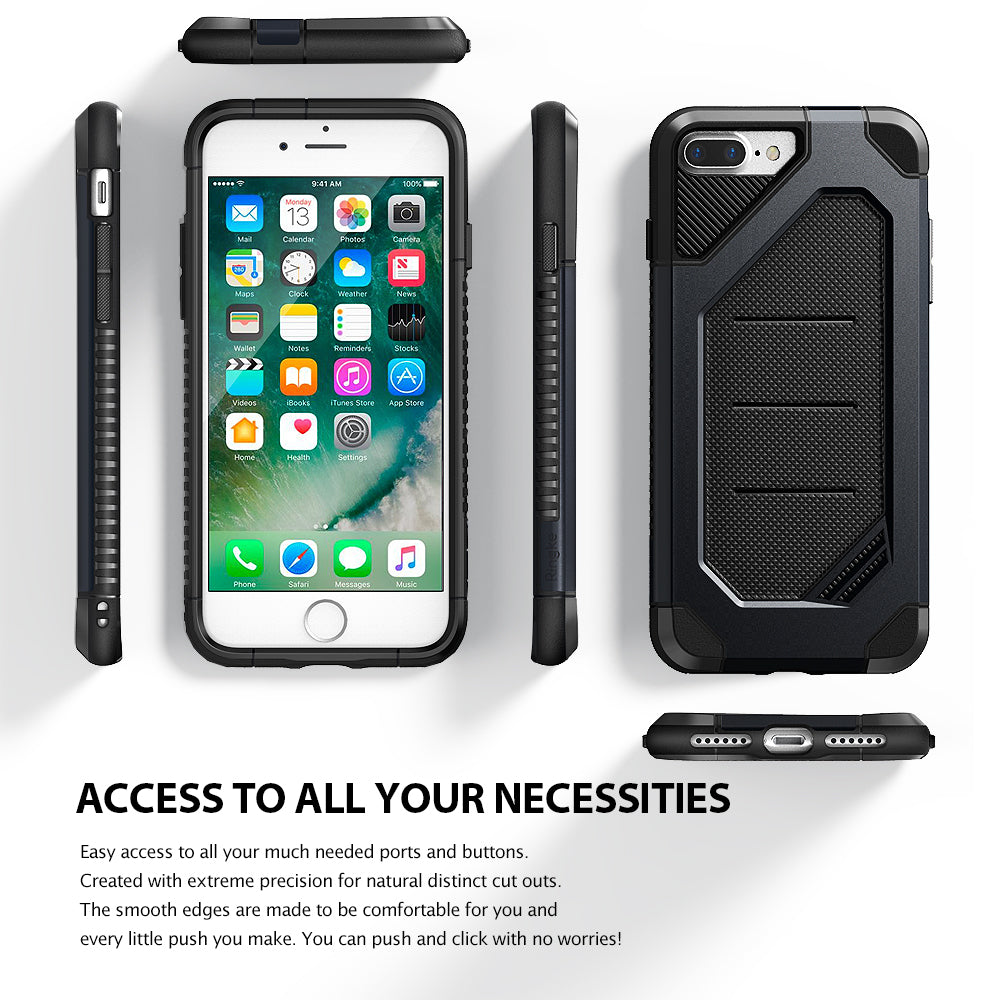 ringke max heavy duty protective case cover for iphone 7 plus 8 plus main all ports accessible