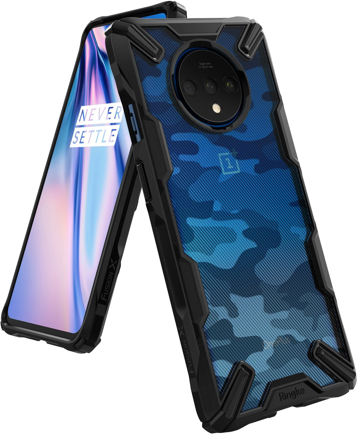 Ringke Fusion X Designed for OnePlus 7T Case (2019) - Camo Black